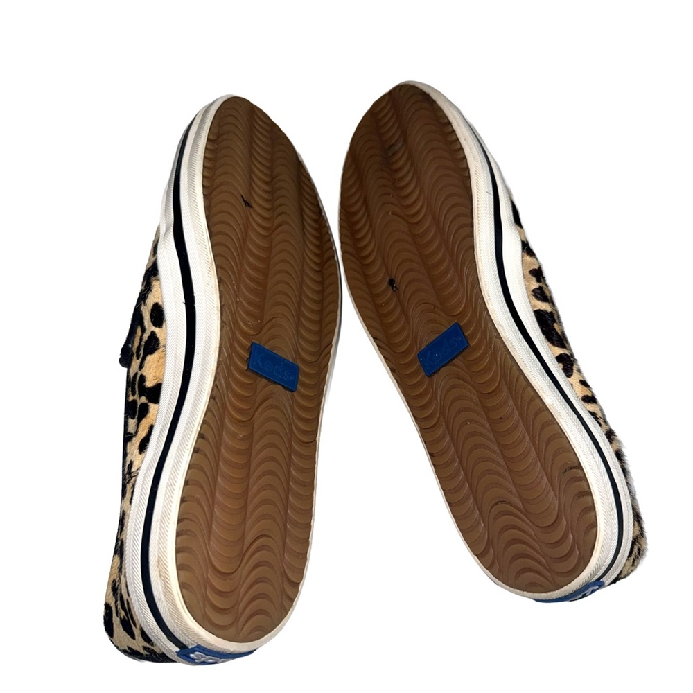 KATE SPADE Pony hair Leopard Animal Print Sneakers 8.5 - Picture 4 of 9